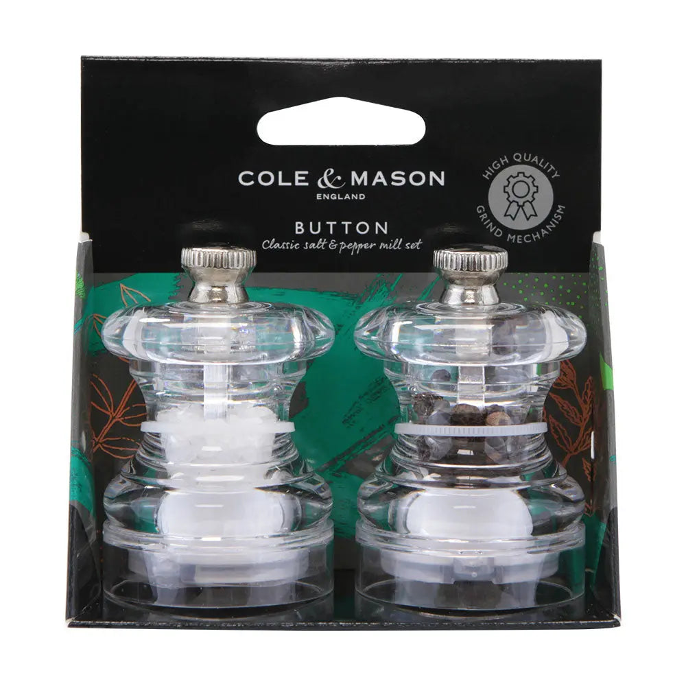 Cole & Mason Button Mini Salt & Pepper Mill Gift Set DKB