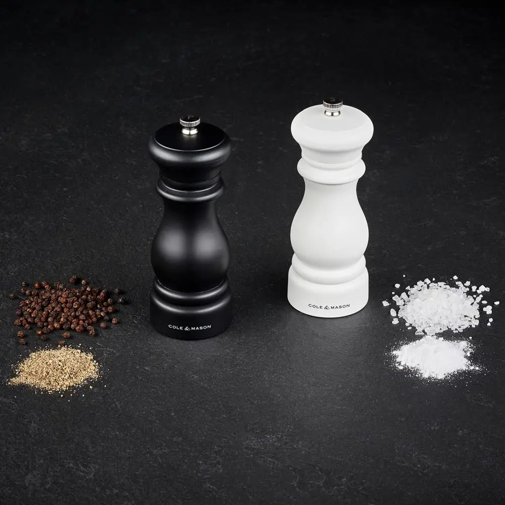 Cole & Mason Southwood Classic Salt & Pepper Mill Gift Set, Black/White DKB