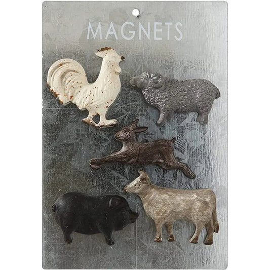Creative Co-Op Pewter Animal Magnets CREATIVE CO-OP