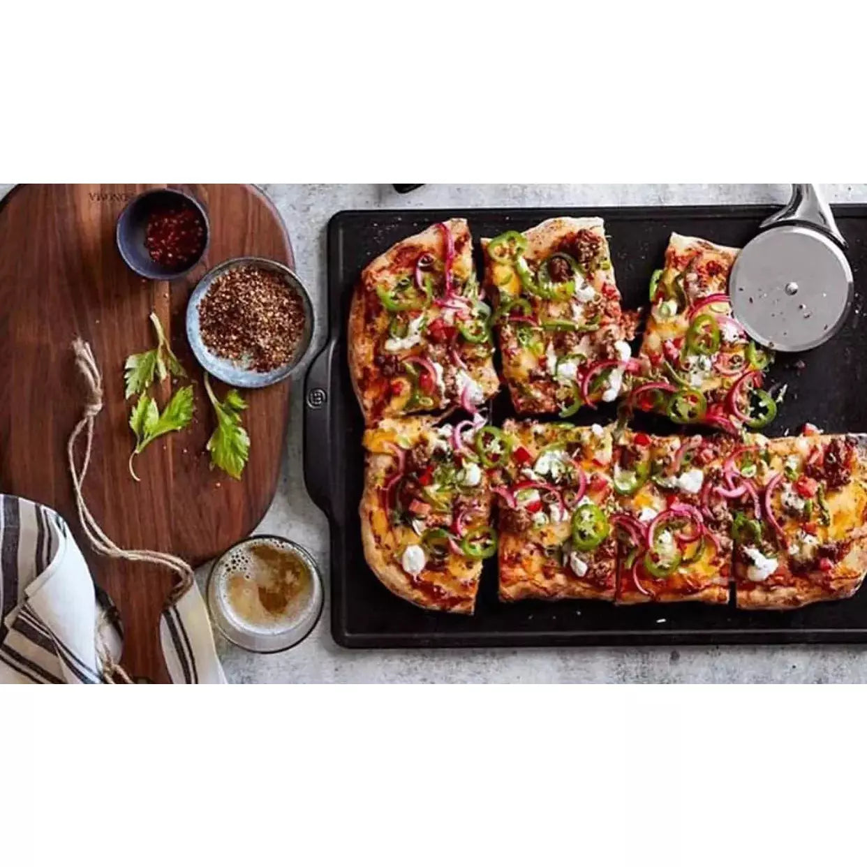 Emile Henry Rectangular Pizza Stone - Charcoal EMILE HENRY