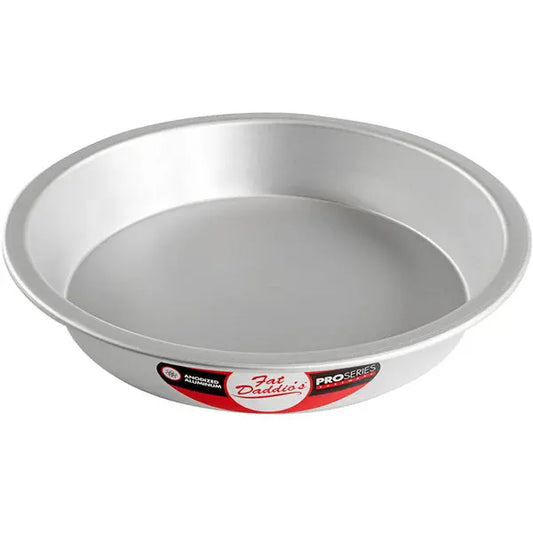 Fat Daddio's PIE-9 ProSeries 8" x 1 1/2" Deep Dish 18 Gauge Anodized Aluminum Pie Pan FAT DADDIOS