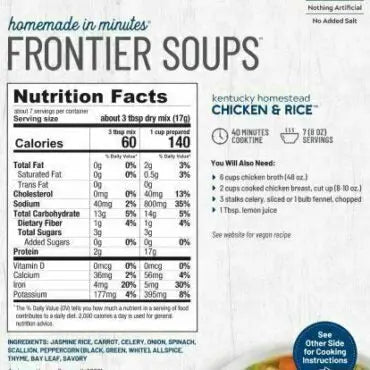 Frontier Soup Kentucky Homestead Chicken and Rice FRONTIER SOUPS