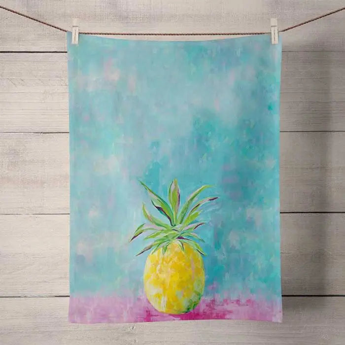 GreenBox Art Painted Pineapple Tea Towel GREENBOX ART