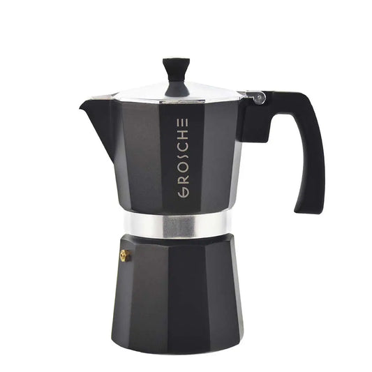 Grosche Milano Stovetop Espresso Maker 6-Cup, Black GROSCHE