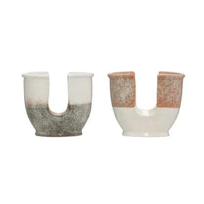 Stoneware Sponge Holder with Glaze, 2 Colors CREATIVE CO-OP