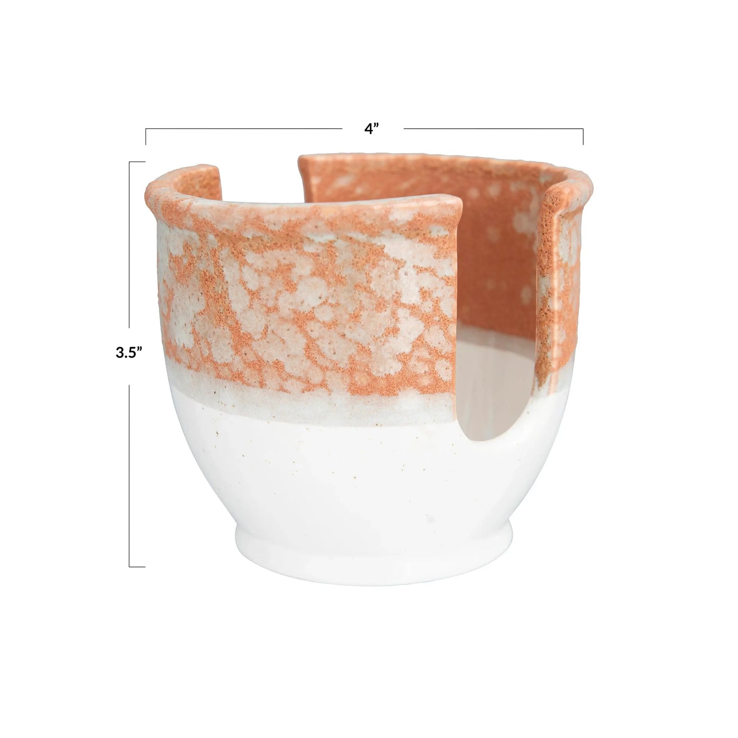 Stoneware Sponge Holder with Glaze, 2 Colors CREATIVE CO-OP
