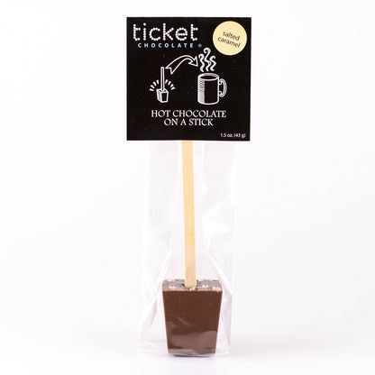 Hot Chocolate on a Stick, Single: Salted Caramel + Milk Chocolate